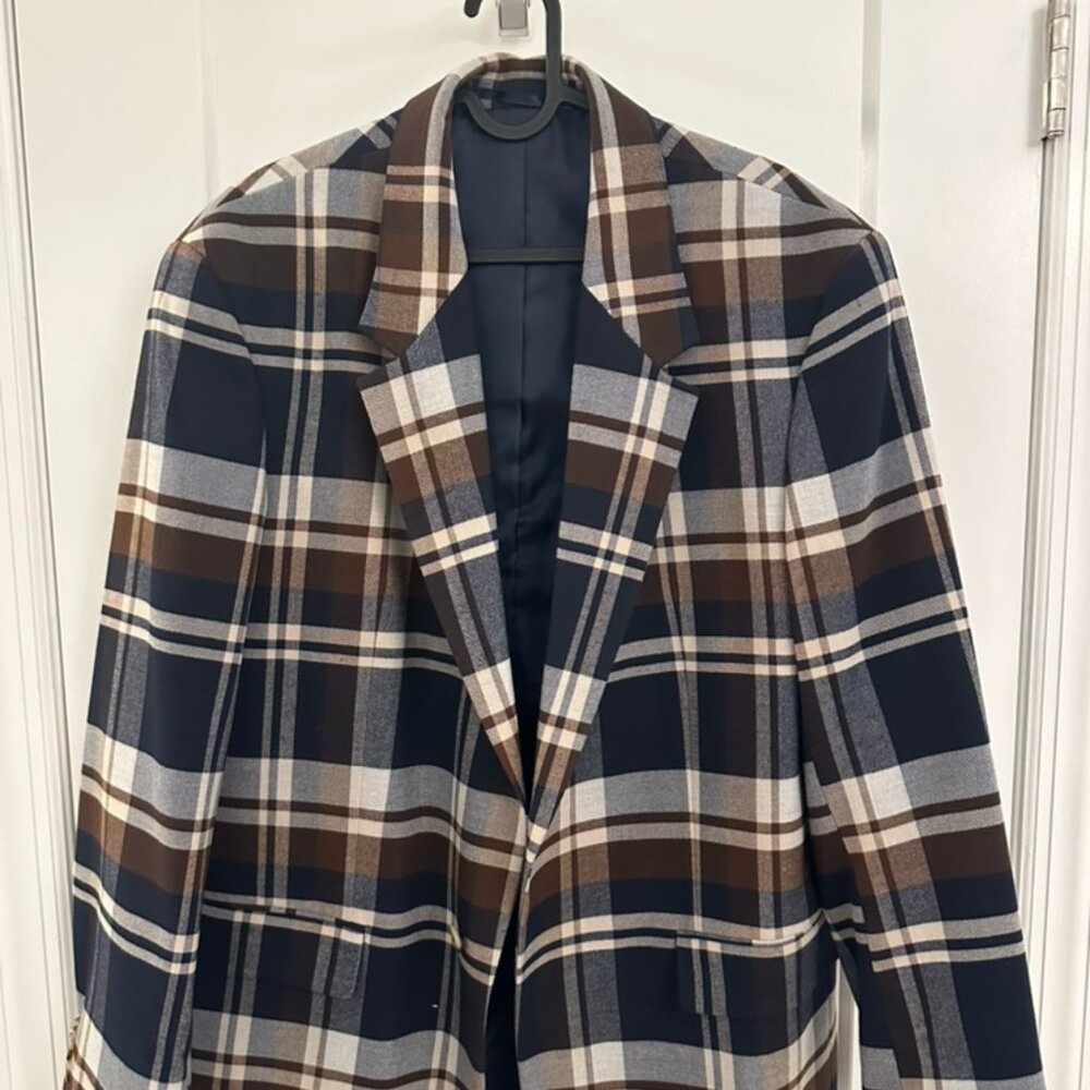Vintage Plaid Blazer (Men's 42")